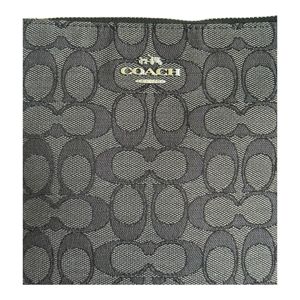 Authentic Coach Charcoal Black Signature Jacquard Crossbody Bag - Picture 9 of 14